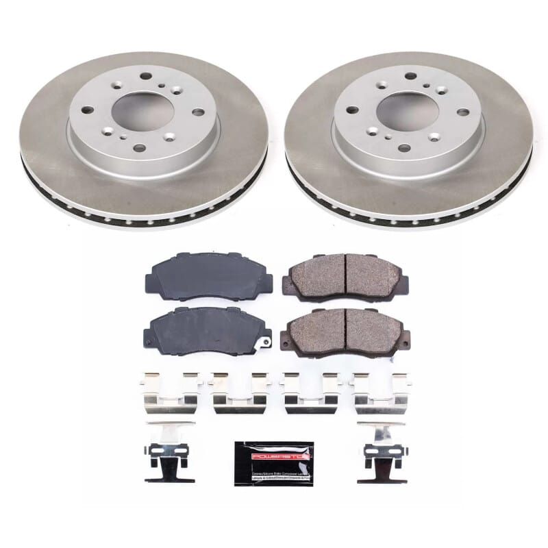 PowerStop — Semi-Coated Rotor and Low-Dust Ceramic Brake Pad Kit