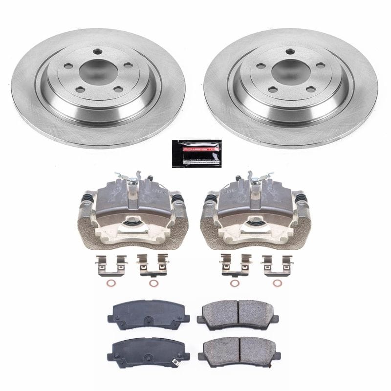 PowerStop — OE Stock Replacement Low-Dust Ceramic Brake Pad, Rotor and Caliper Kit