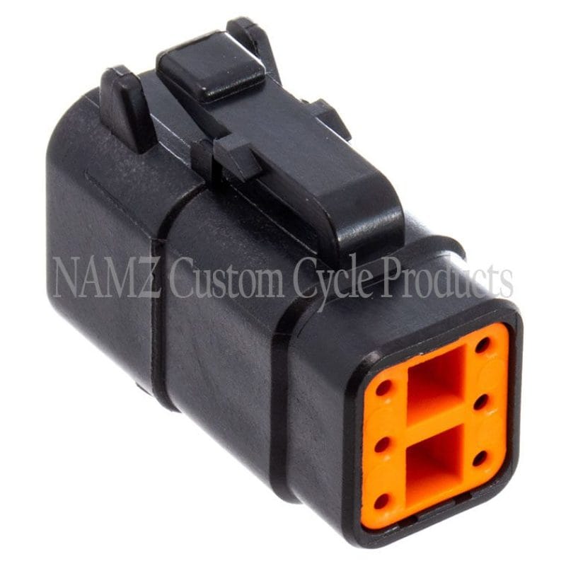 NAMZ — NAMZ Deutsch DTM 6-Position Plug w/6 Stamped Terminals & Wedgelock - Black (HD 74116-98BK)