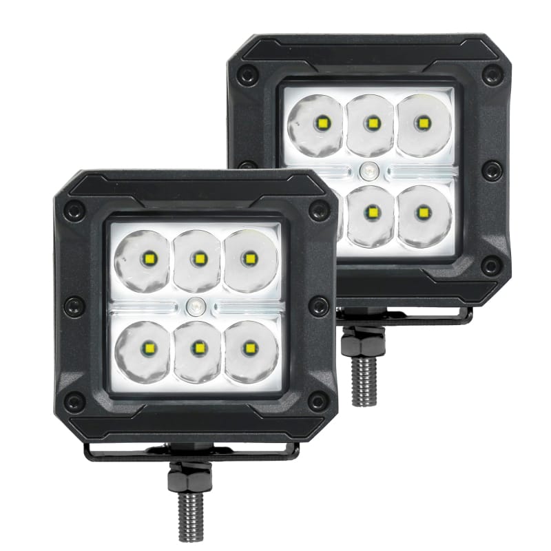 Go Rhino — Go Rhino Xplor Bright Series Cube LED Spot Light Kit (Surface/Threaded Stud Mount) 3x3 - Blk (Pair)
Bright-3x3 Light Kit
