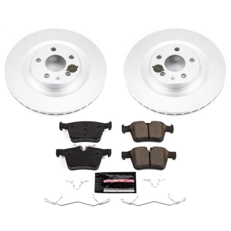 PowerStop — Genuine Geomet Coated Rotor and Carbon-Fiber Ceramic Brake Pad Kit