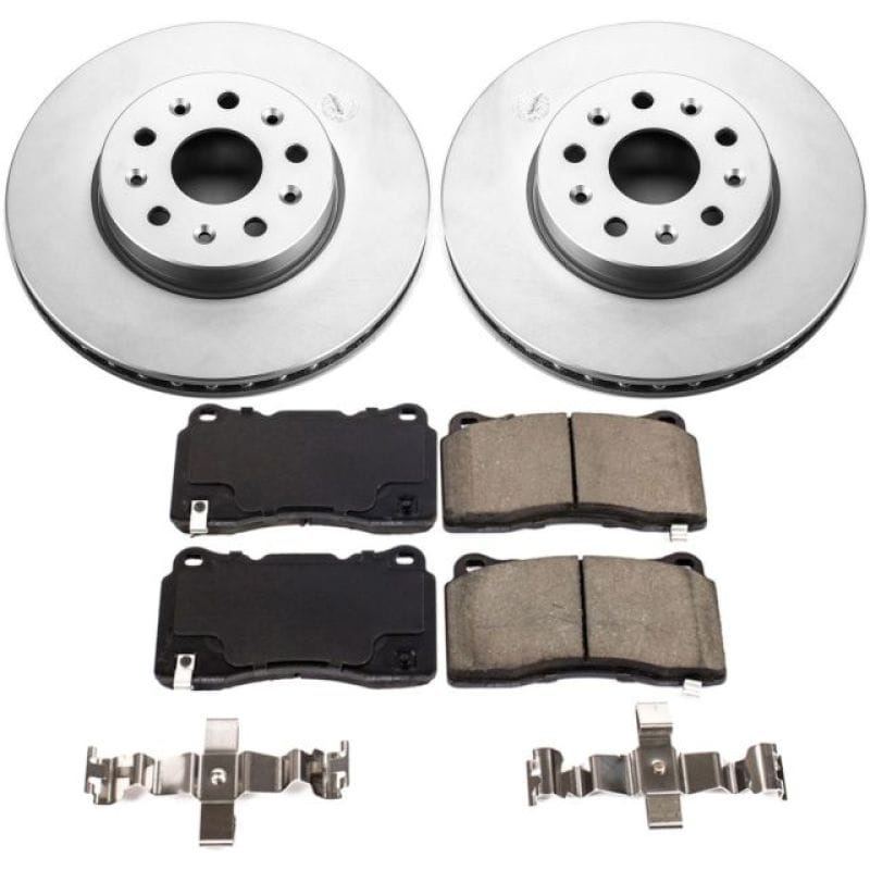 PowerStop — Genuine Geomet Coated Rotor and Low-Dust Ceramic Brake Pad Kit