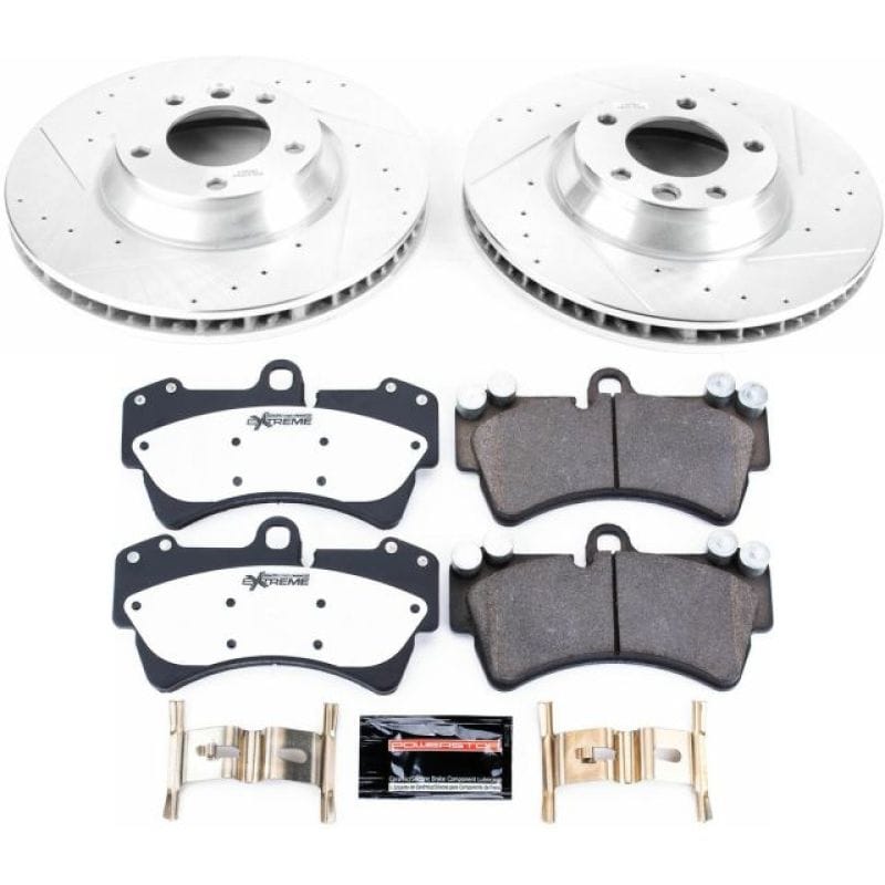PowerStop — Z26 Street Performance Ceramic Brake Pad and Drilled & Slotted Rotor Kit