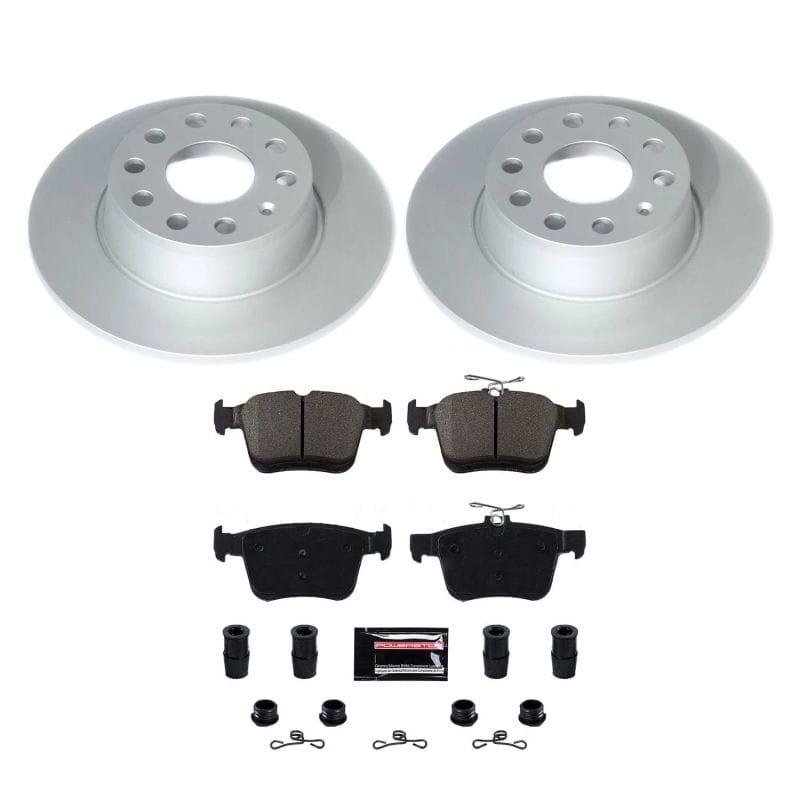 PowerStop — Genuine Geomet Coated Rotor and Carbon-Fiber Ceramic Brake Pad Kit
