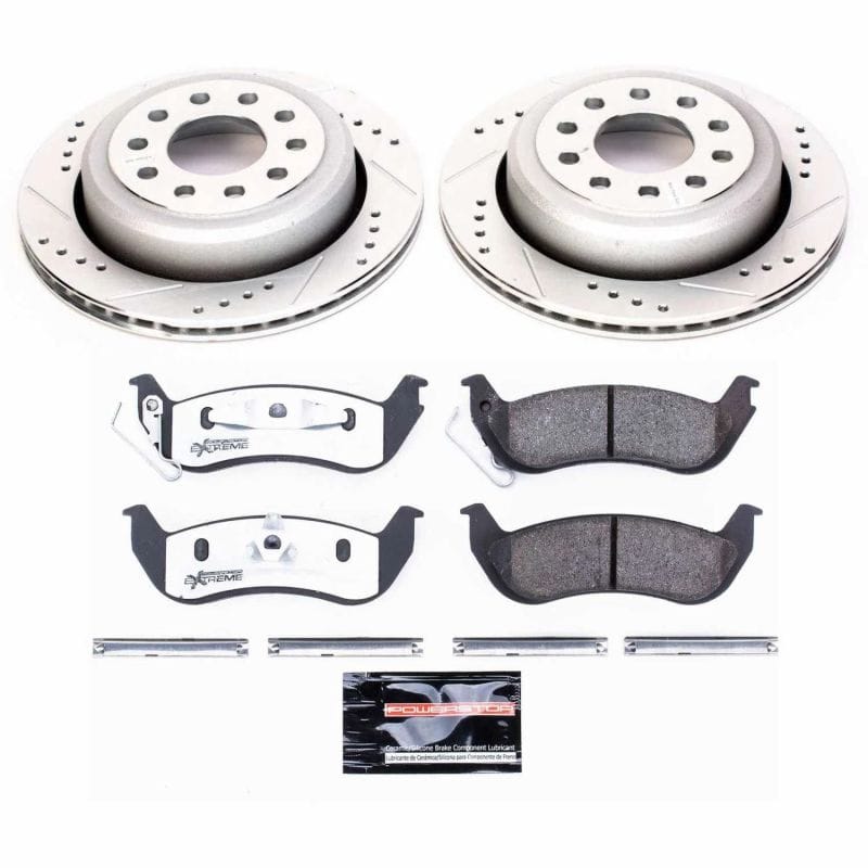 PowerStop — Z26 Street Performance Ceramic Brake Pad and Drilled & Slotted Rotor Kit