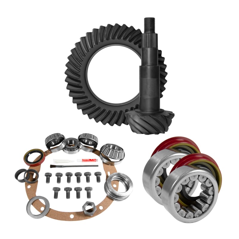 Yukon Gear & Axle — 8.5in. GM 4.56 Rear Ring/Pinion; Install Kit; Axle Bearings; 1.625in. Case Journ
8.5" GM 4.56 Rear Ring & Pinion, Install Kit, Axle Bearings, 1.625" Case Journal