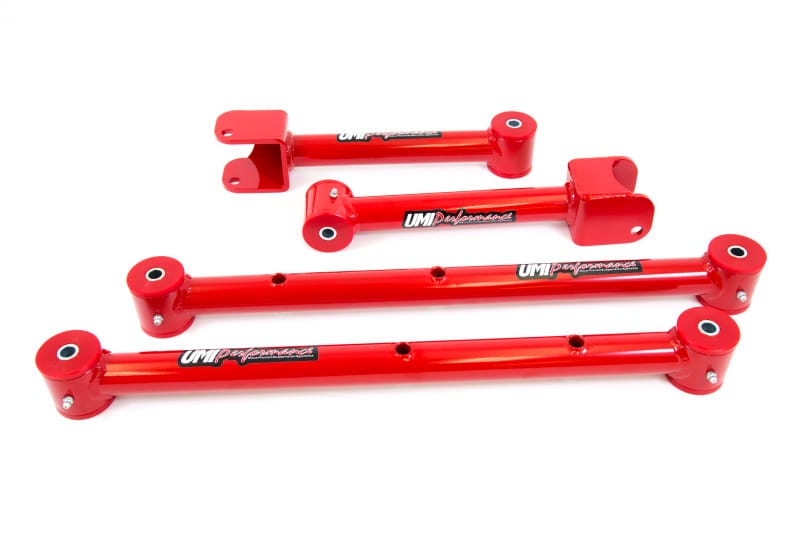 UMI Performance — UMI GM rear control arms: tubular, poly bushings, reduces wheel hop.