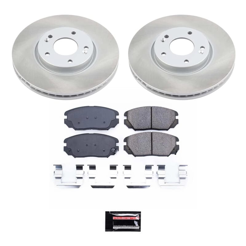 PowerStop — Semi-Coated Rotor and Low-Dust Ceramic Brake Pad Kit