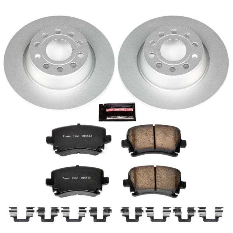 PowerStop — Genuine Geomet Coated Rotor and Carbon-Fiber Ceramic Brake Pad Kit
