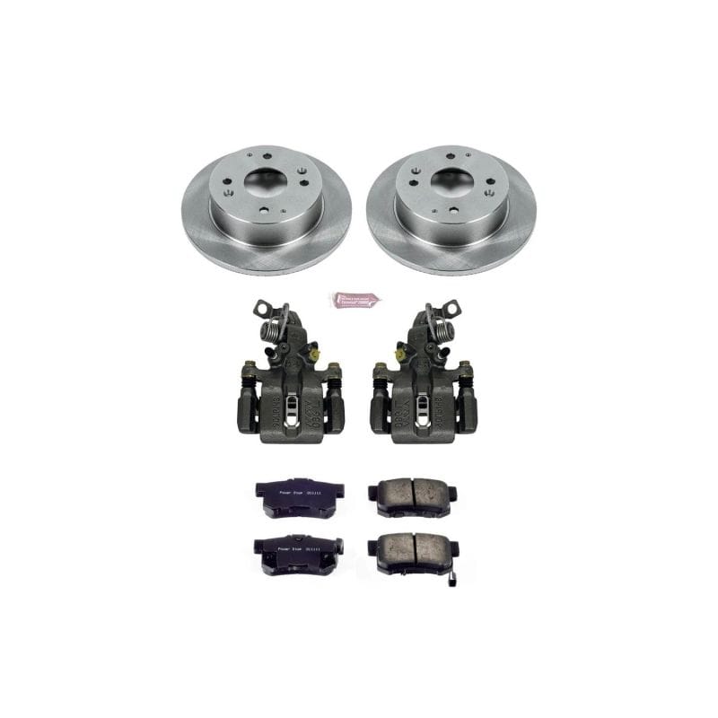 PowerStop — OE Stock Replacement Low-Dust Ceramic Brake Pad, Rotor and Caliper Kit
