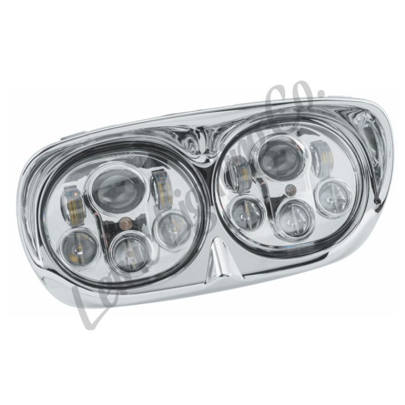 Letric Lighting — Dual, 5.75", Chrome LED, Chrome Housing