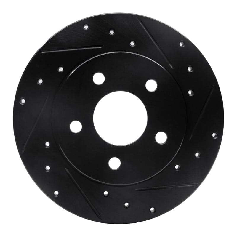 R1 Concepts — R1 Concepts Brake Rotor Drilled and Slotted Black