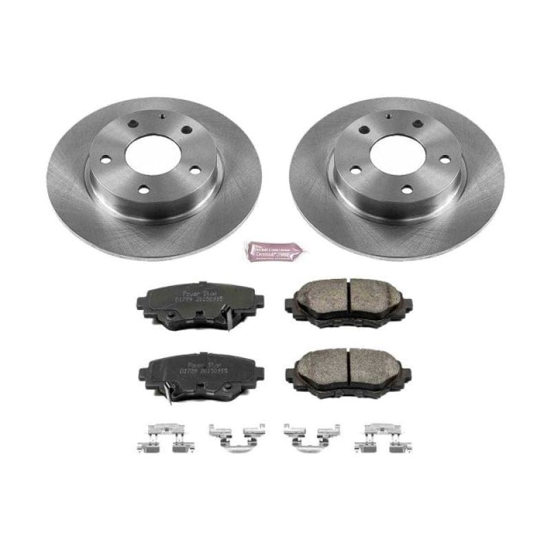 PowerStop — OE Stock Replacement Low-Dust Ceramic Brake Pad and Rotor Kit