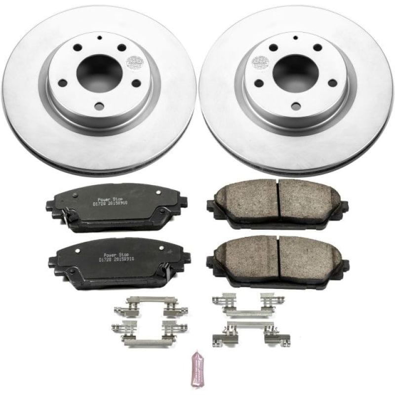 PowerStop — Genuine Geomet Coated Rotor and Low-Dust Ceramic Brake Pad Kit