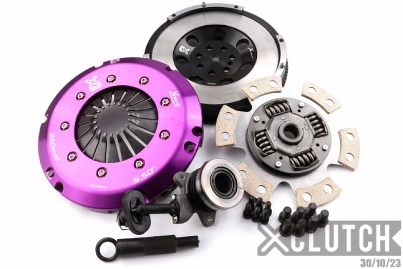 XCLUTCH — Clutch Kit Inc Chromoly Flywheel + HRB; Stage 2R  Single Ceramic Race Disc
