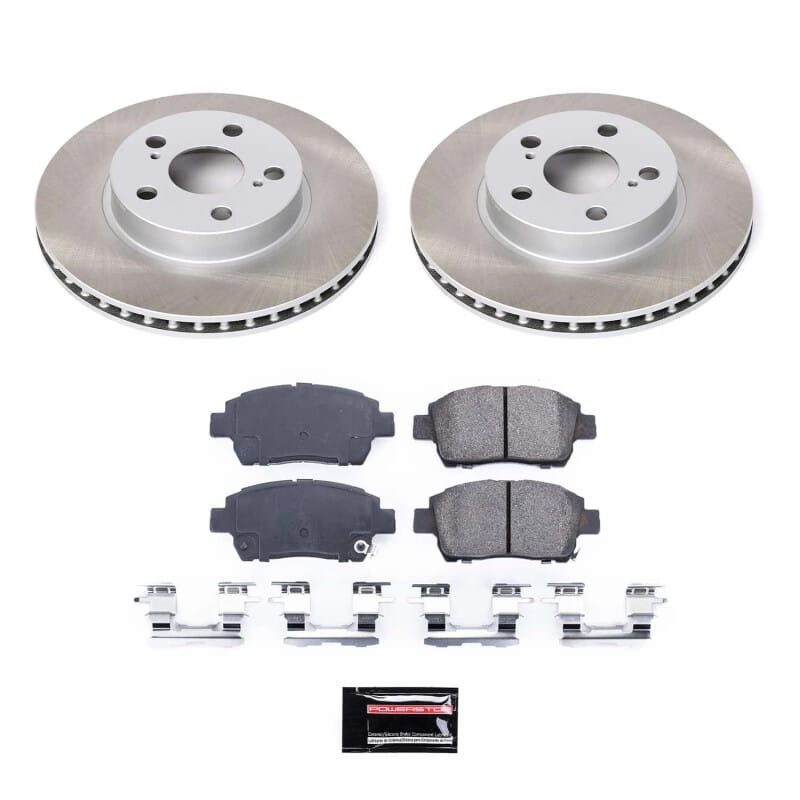 PowerStop — Semi-Coated Rotor and Low-Dust Ceramic Brake Pad Kit