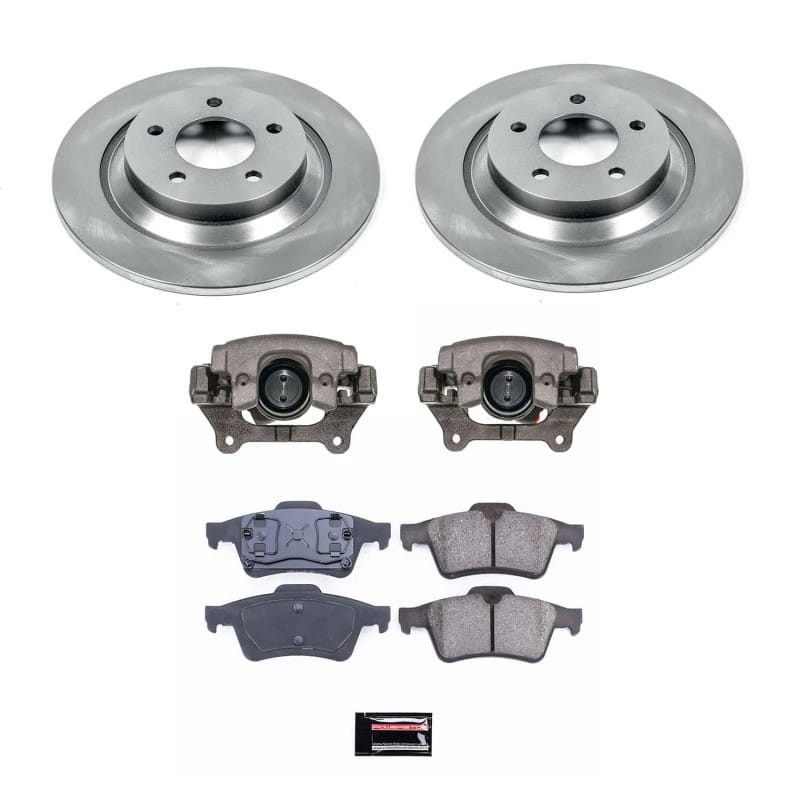PowerStop — OE Stock Replacement Low-Dust Ceramic Brake Pad, Rotor and Caliper Kit