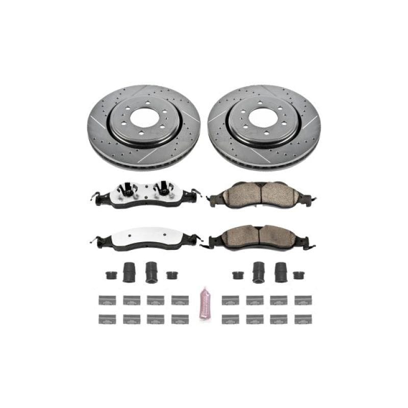 PowerStop — Z36 Truck and SUV Carbon-Fiber Ceramic Brake Pad and Drilled & Slotted Rotor Kit