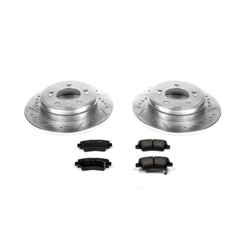 PowerStop — Z23 Daily Driver Carbon-Fiber Ceramic Brake Pad and Drilled & Slotted Rotor Kit