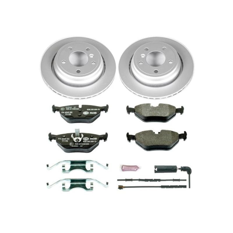 PowerStop — Genuine Geomet Coated Rotors, ECE-R90 Brake Pads + Hardware Kit