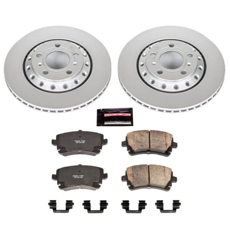 PowerStop — Genuine Geomet Coated Rotor and Carbon-Fiber Ceramic Brake Pad Kit