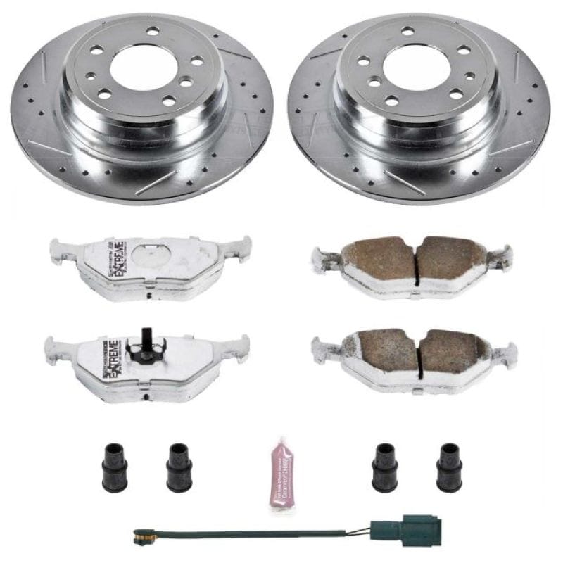 PowerStop — Z26 Street Performance Ceramic Brake Pad and Drilled & Slotted Rotor Kit