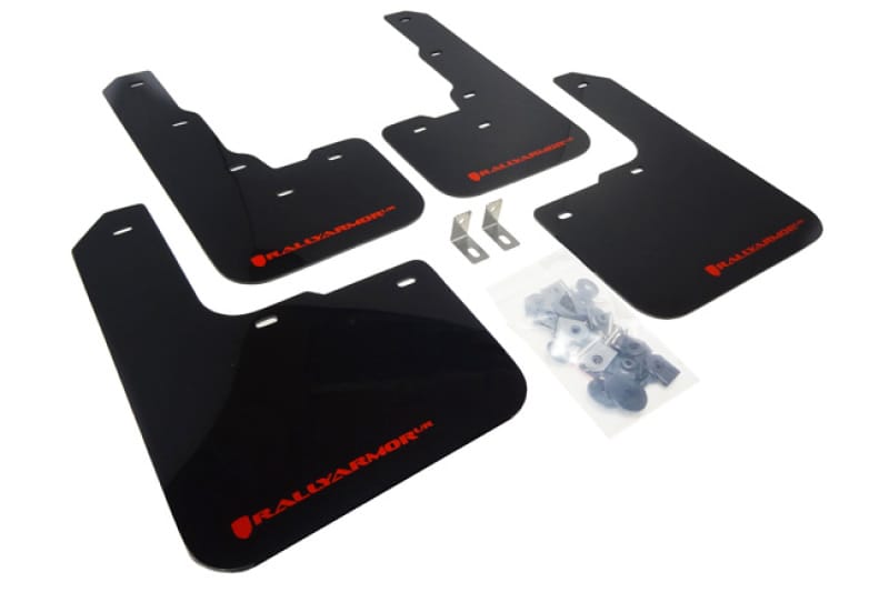 Rally Armor — Black Mud Flap/Red Logo