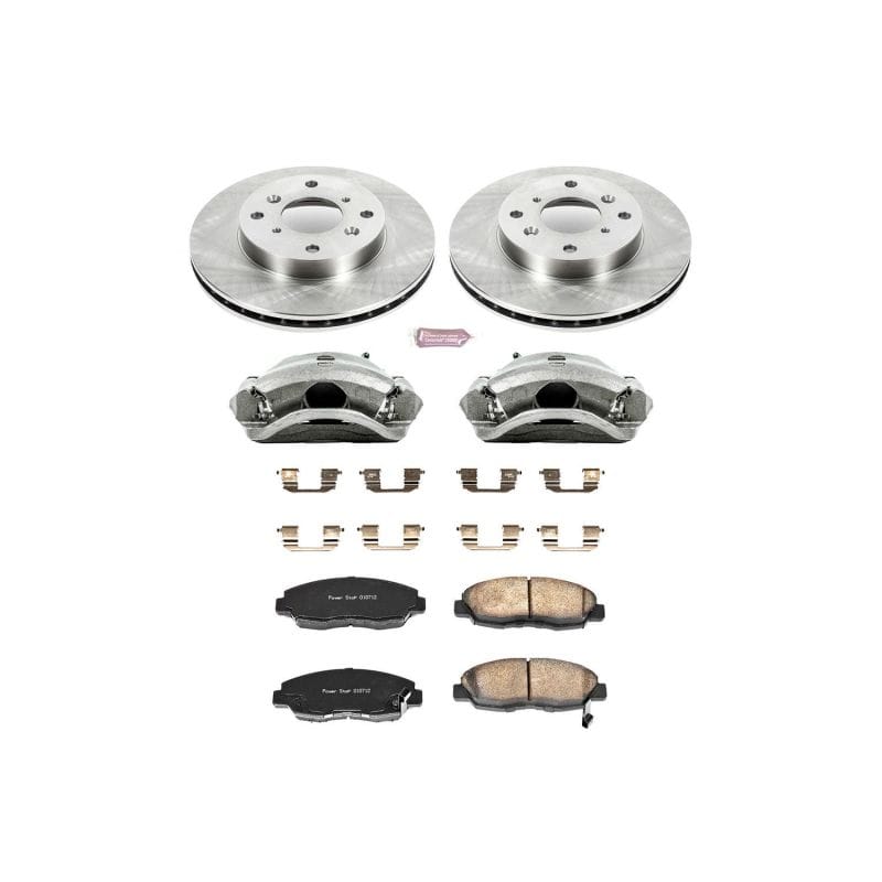 PowerStop — OE Stock Replacement Low-Dust Ceramic Brake Pad, Rotor and Caliper Kit