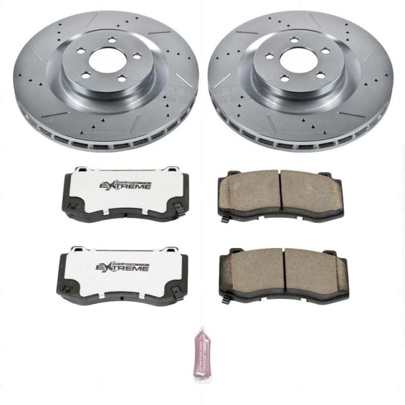 PowerStop — Z26 Street Performance Ceramic Brake Pad and Drilled & Slotted Rotor Kit