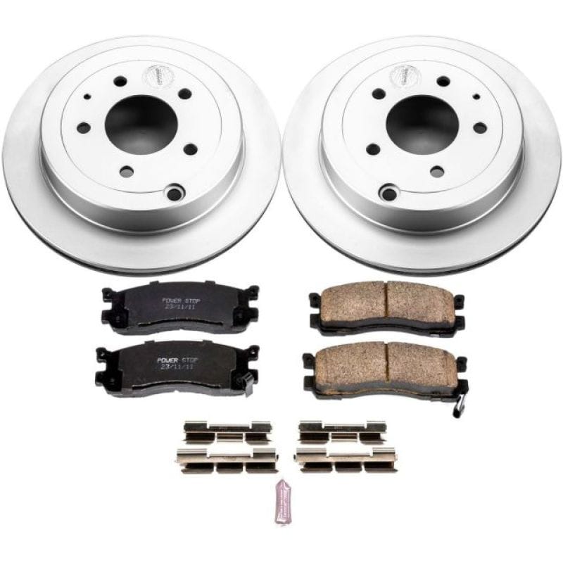 PowerStop — Genuine Geomet Coated Rotor and Low-Dust Ceramic Brake Pad Kit