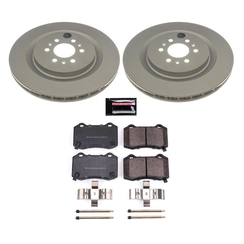PowerStop — Genuine Geomet Coated Rotor and Low-Dust Ceramic Brake Pad Kit