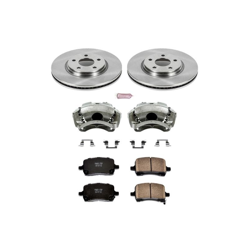 PowerStop — OE Stock Replacement Low-Dust Ceramic Brake Pad, Rotor and Caliper Kit