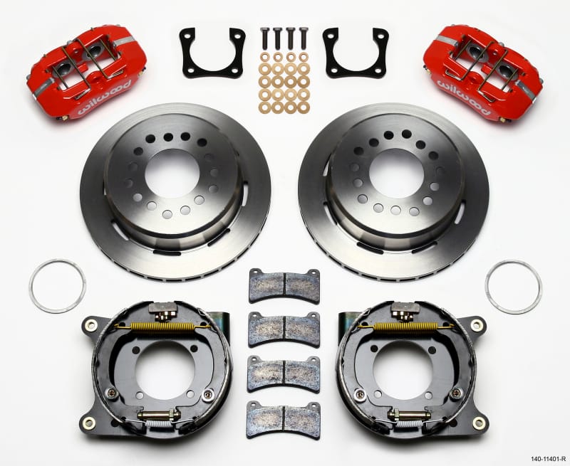 Wilwood — KIT,REAR,DISC/DRUM,12 BOLT SPECIAL,2.75/ 2.81 OFF,1PC 11.00,RED