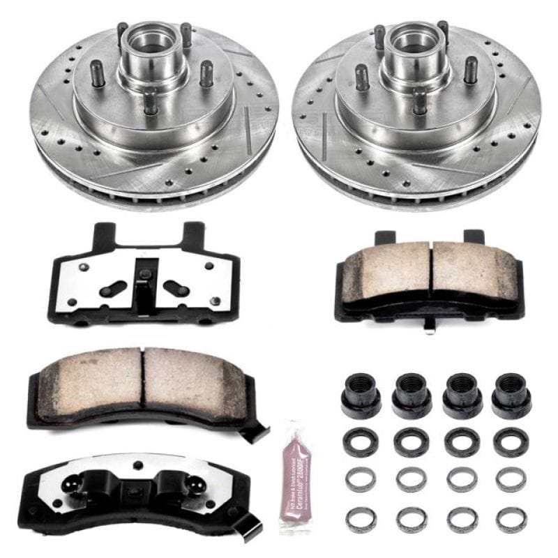 PowerStop — Z36 Truck and SUV Carbon-Fiber Ceramic Brake Pad and Drilled & Slotted Rotor Kit