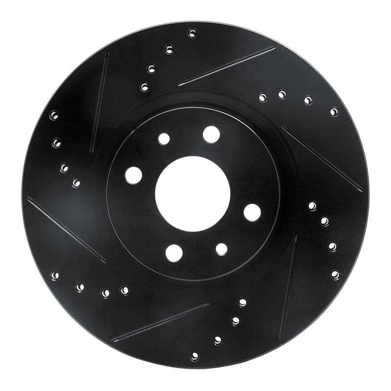 R1 Concepts — R1 Concepts Brake Rotor Drilled and Slotted Black