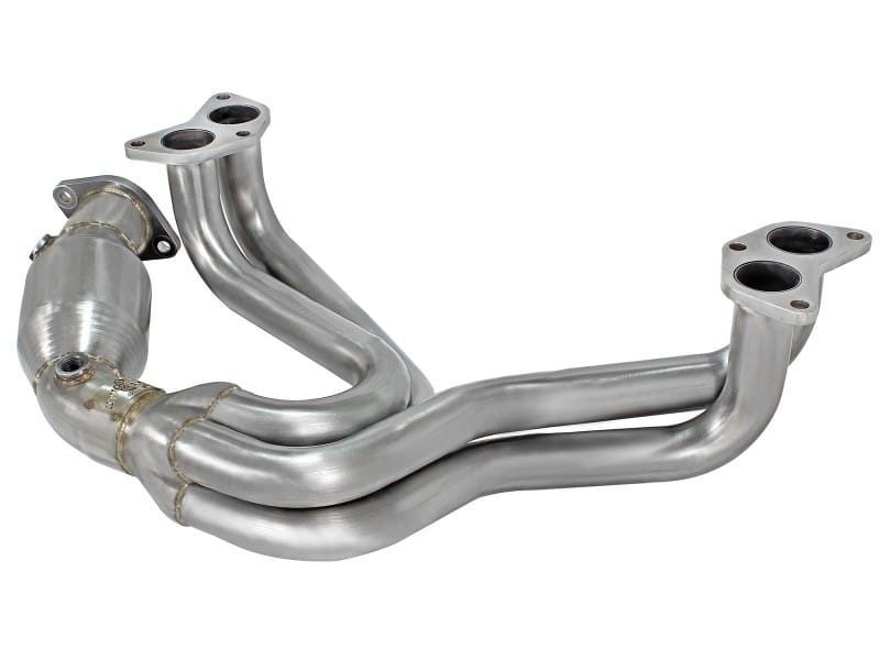 aFe — Twisted Steel Long Tube Header 304 Stainless Steel w/ Cat