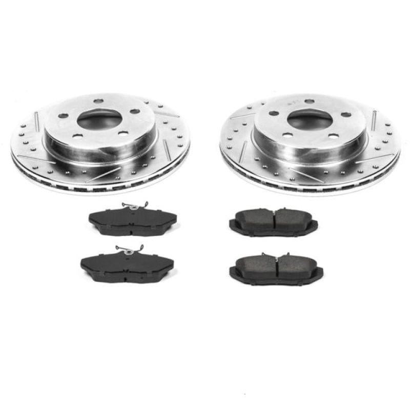 PowerStop — Z23 Daily Driver Carbon-Fiber Ceramic Brake Pad and Drilled & Slotted Rotor Kit