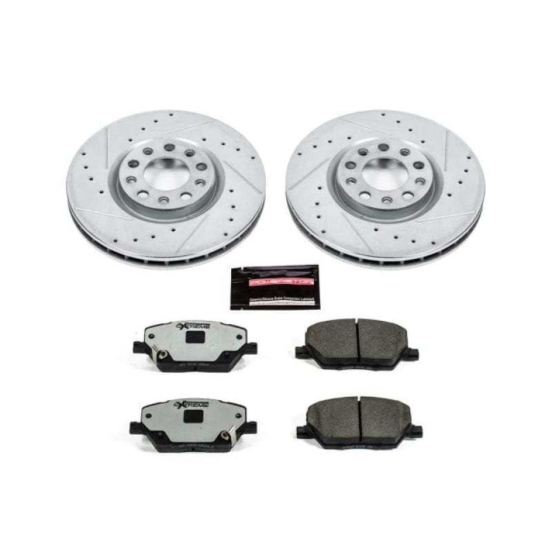 PowerStop — Z36 Truck and SUV Carbon-Fiber Ceramic Brake Pad and Drilled & Slotted Rotor Kit