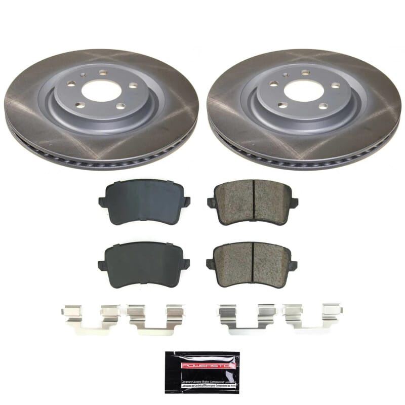PowerStop — Semi-Coated Rotor and Low-Dust Ceramic Brake Pad Kit