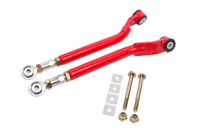 BMR Suspension — BMR 08-17 Challenger Rear On-Car Adj. Toe Rods Delrin/Rod End Combo - Red