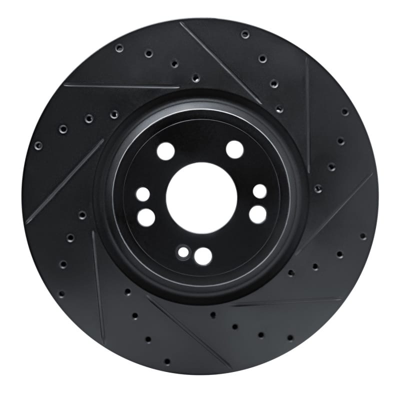 R1 Concepts — R1 Concepts Brake Rotor Drilled and Slotted Black