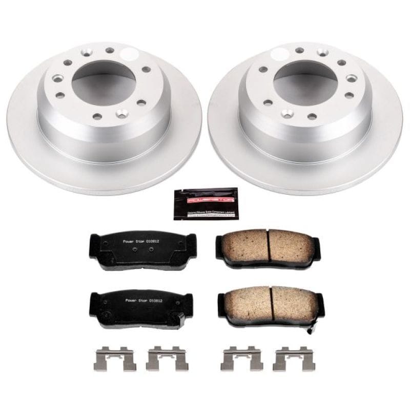 PowerStop — Genuine Geomet Coated Rotor and Low-Dust Ceramic Brake Pad Kit