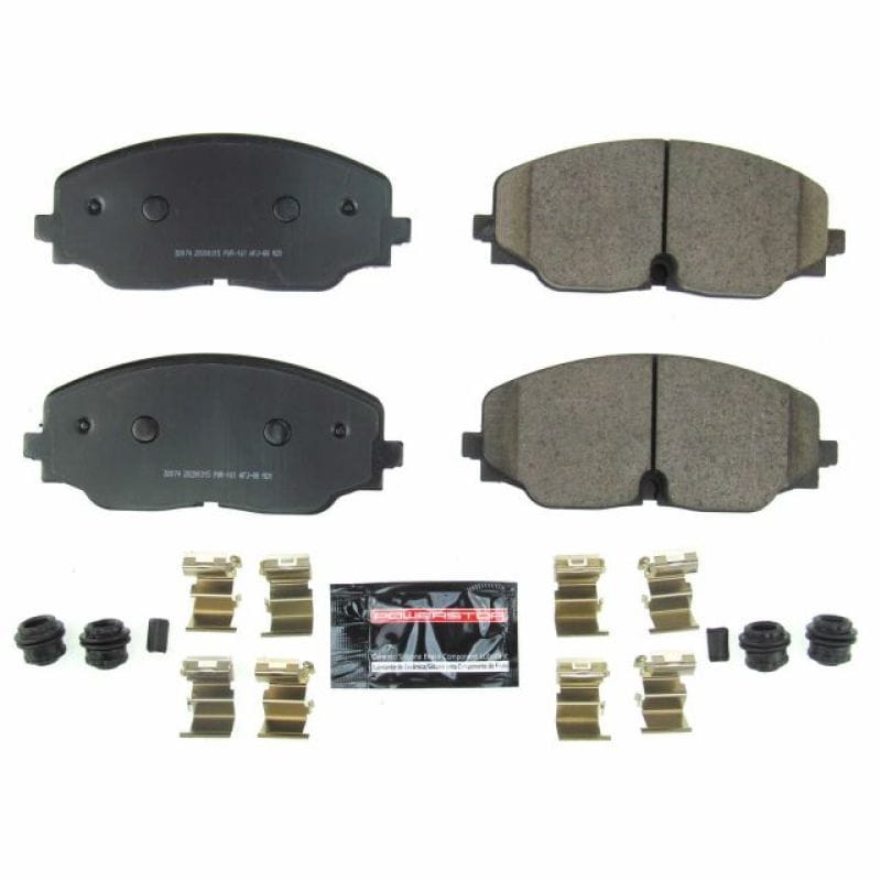 PowerStop — PowerStop - Z23 Daily Driver Carbon-Fiber Ceramic Brake Pads with Hardware Kit