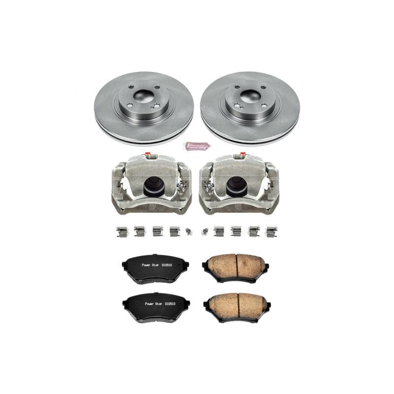 PowerStop — OE Stock Replacement Low-Dust Ceramic Brake Pad, Rotor and Caliper Kit