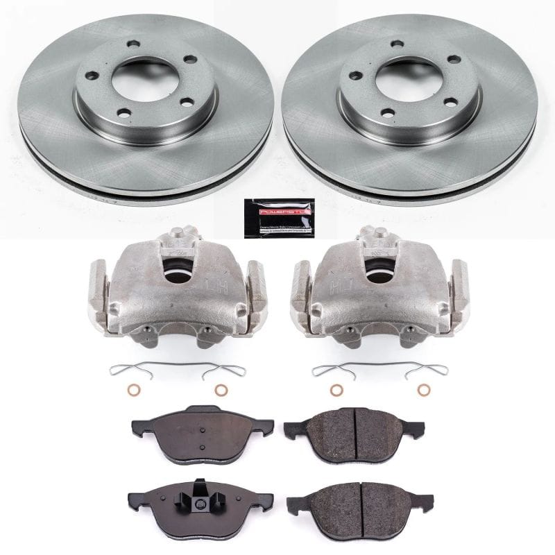 PowerStop — OE Stock Replacement Low-Dust Ceramic Brake Pad, Rotor and Caliper Kit