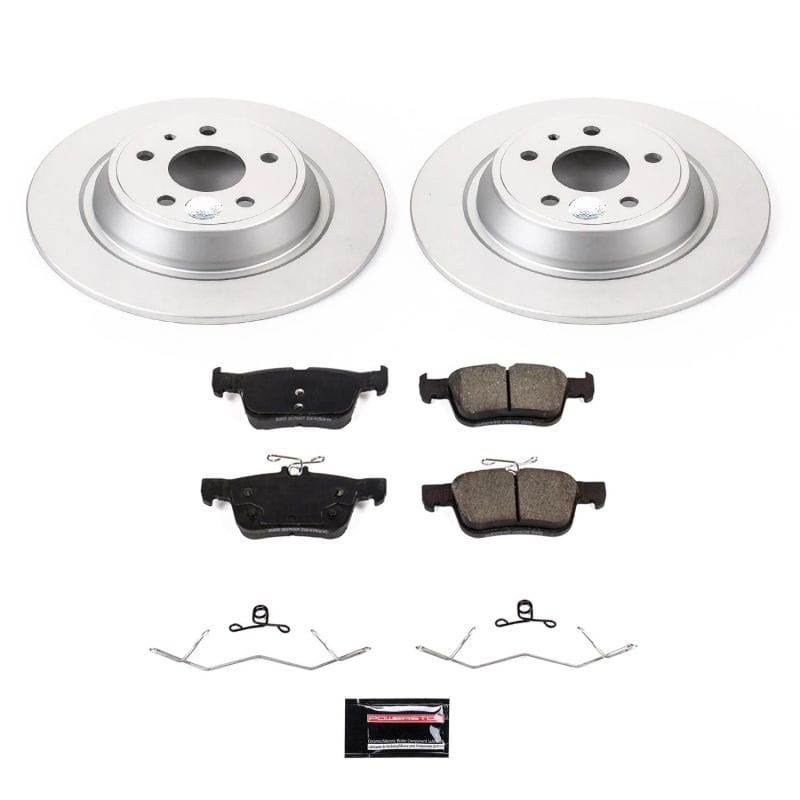 PowerStop — Genuine Geomet Coated Rotor and Low-Dust Ceramic Brake Pad Kit