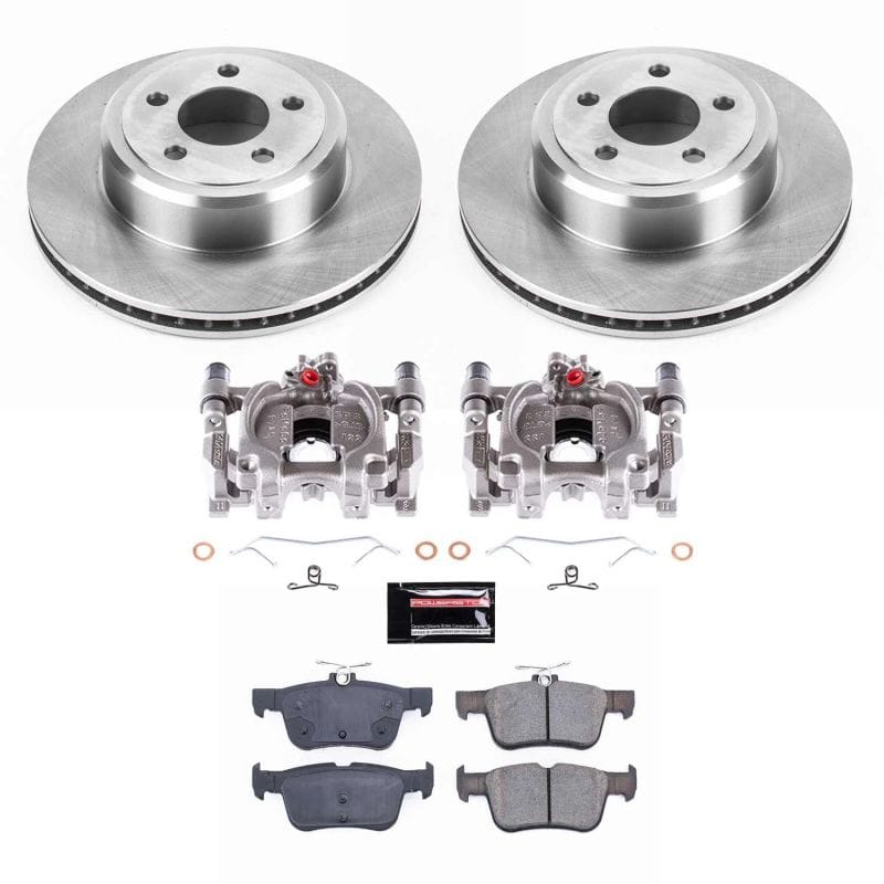 PowerStop — OE Stock Replacement Low-Dust Ceramic Brake Pad, Rotor and Caliper Kit