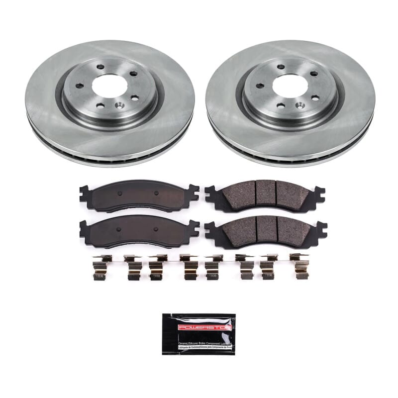 PowerStop — Semi-Coated Rotor and Low-Dust Ceramic Brake Pad Kit