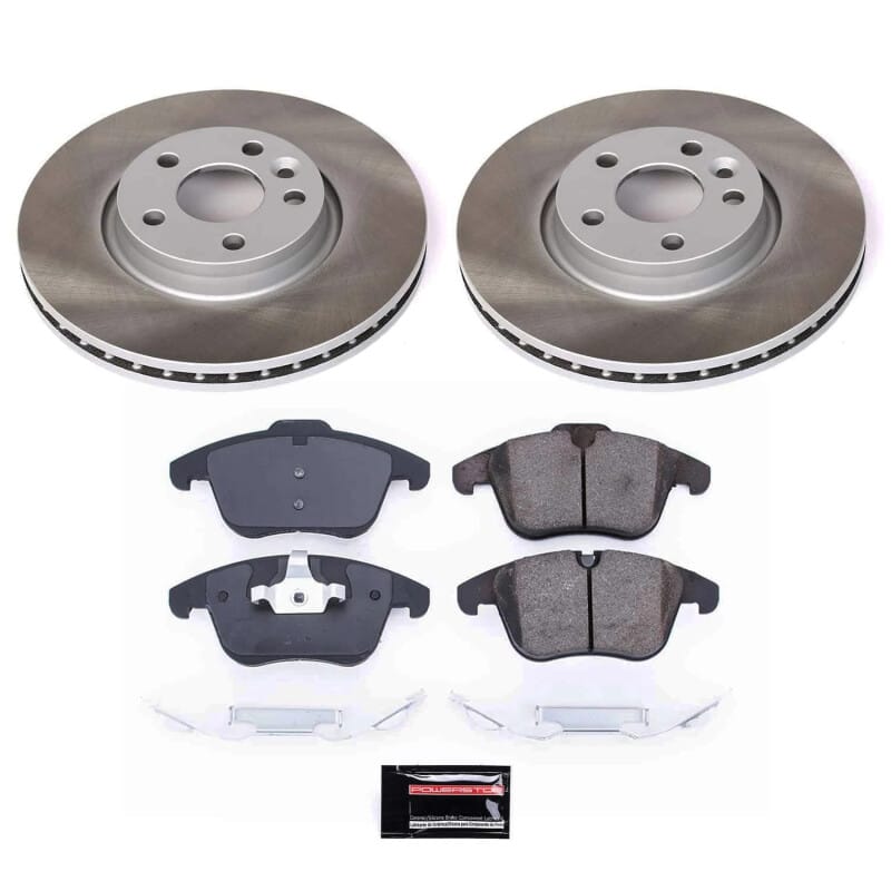 PowerStop — Semi-Coated Rotor and Low-Dust Ceramic Brake Pad Kit