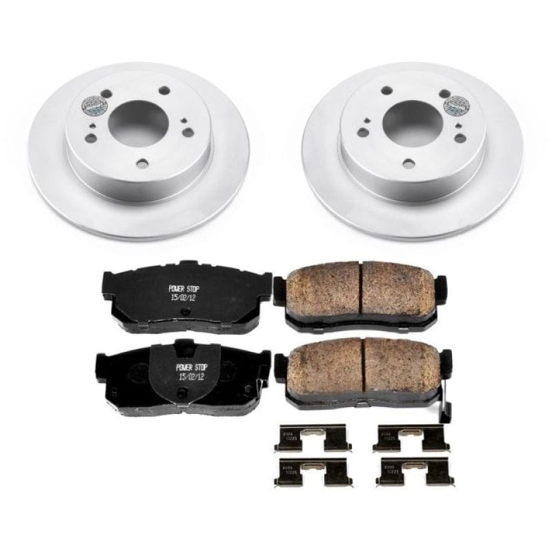PowerStop — Genuine Geomet Coated Rotor and Low-Dust Ceramic Brake Pad Kit